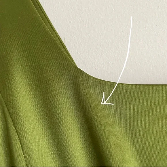 Aritzia Wilfred Shine Satin Mini Dress in Succulent Green NWT - Picture 10 of 12